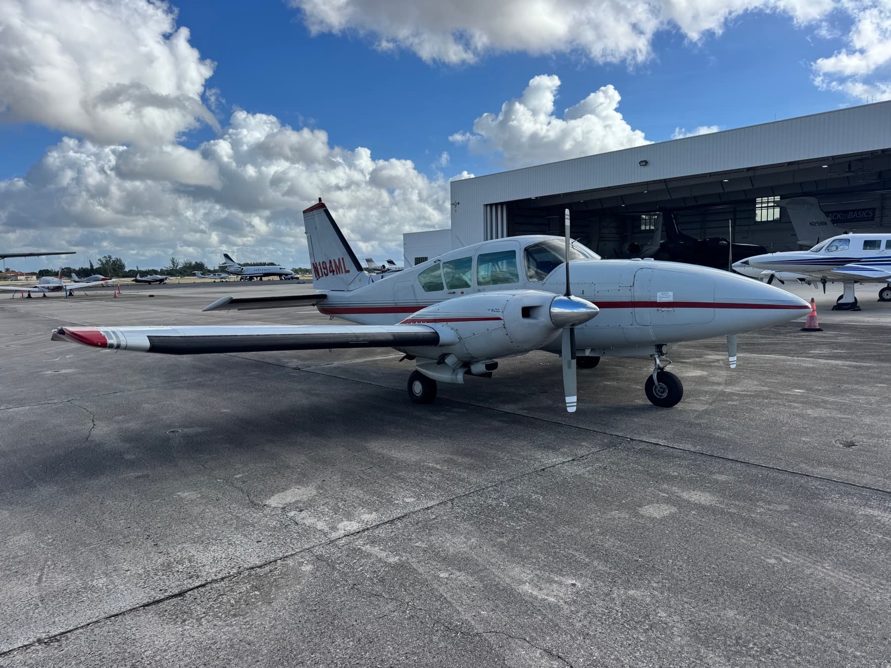 GoFly Academy Piper Aztec F N194ML on the ramp