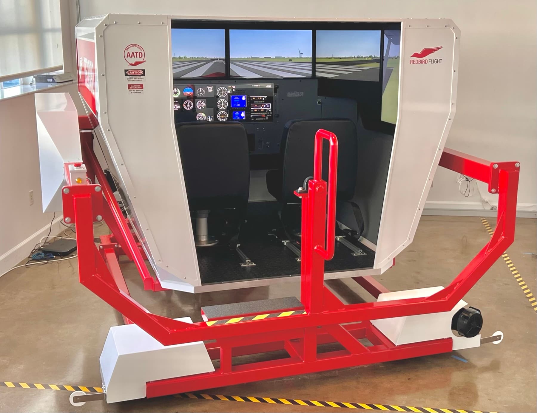 GoFly Academy Redbird full-motion flight simulator